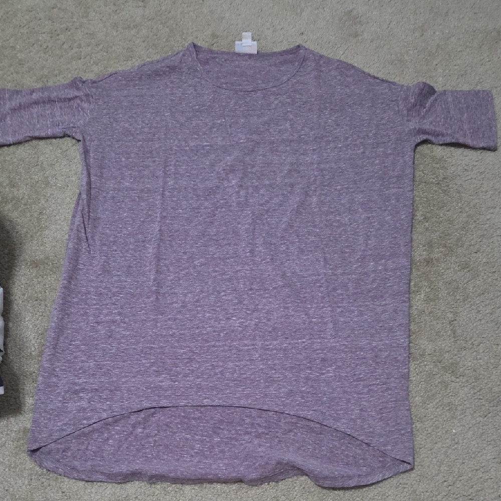 Heathered Purple Short Sleeve IRMA Lularoe Top, XXS